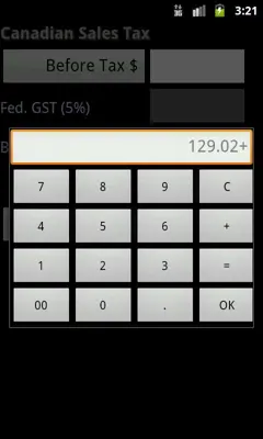 Canadian Sales Tax android App screenshot 1